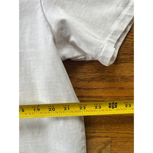 Second Layer White Cropped T Shirt Tee Top Women's Size Medium - Picture 9 of 10